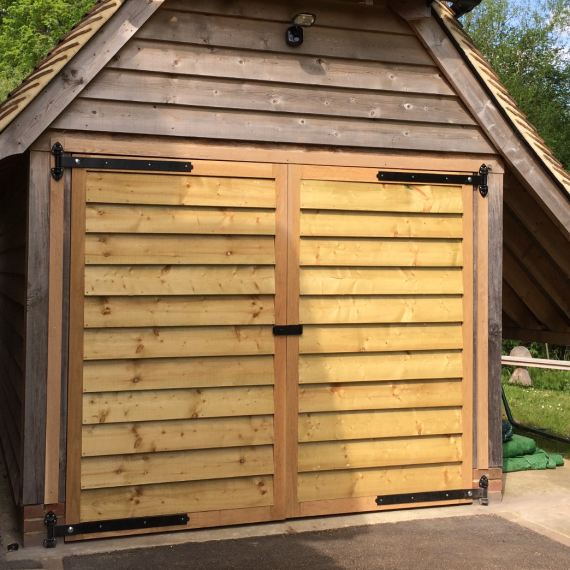 Hand-made Oak Garage Doors